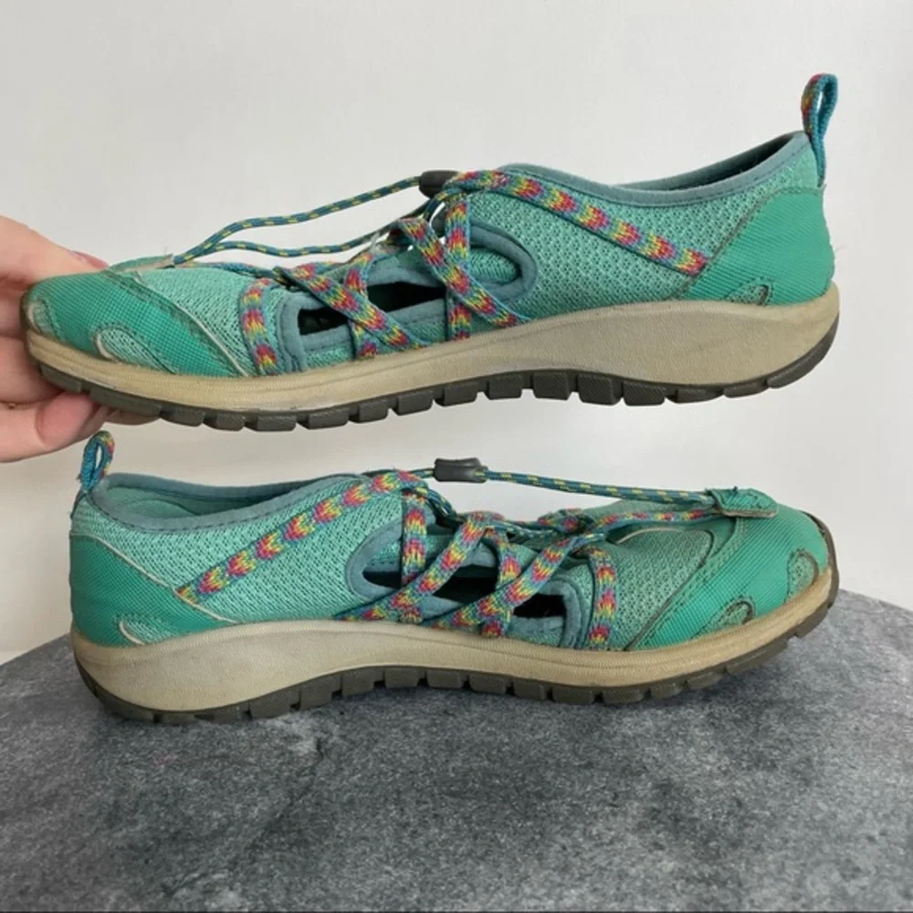 💛 Chacos Teal Blue Outcross Sandals Water Shoes 4